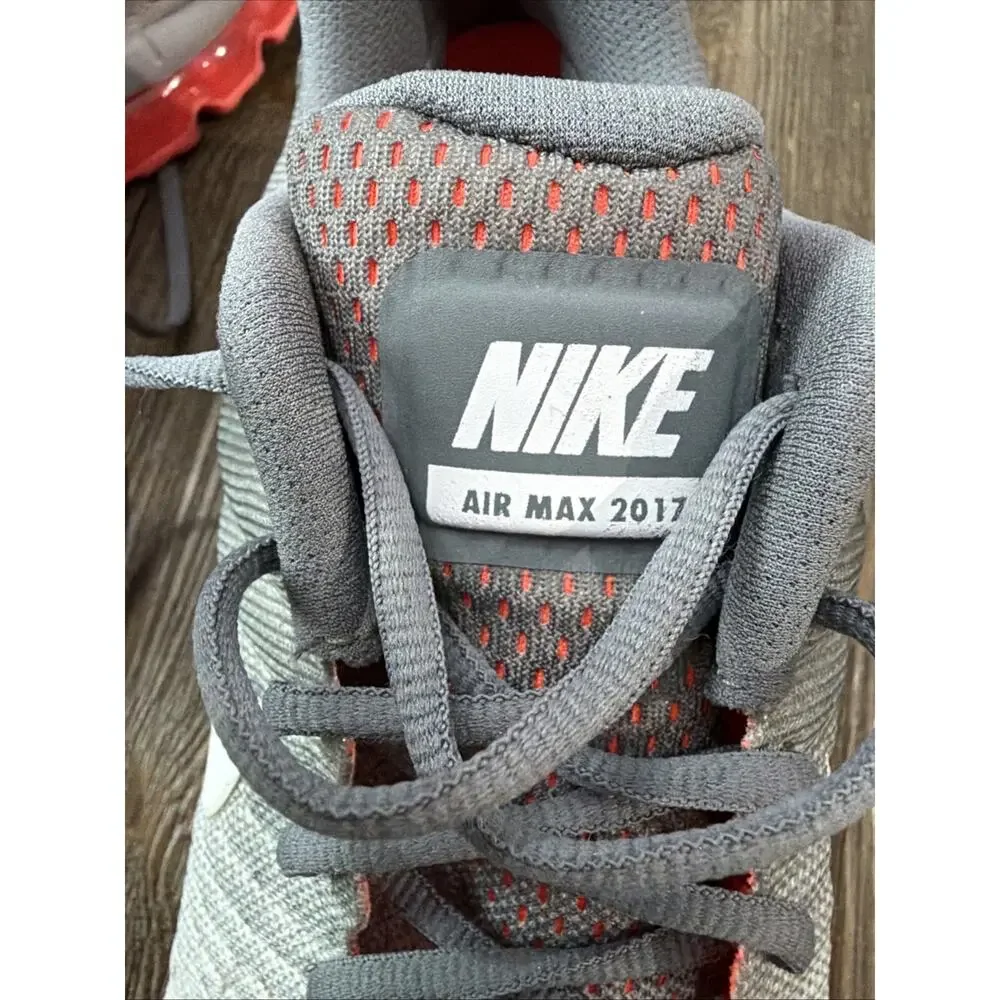 Nike Air Max 2017 Womens Size 12 Shoes 849560 007 Grey Pink Sneakers hot lava